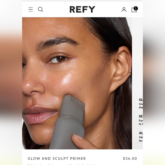 NWT And Box REFY Glow and Sculpt Primer - Sleek Gray - Picture 1 of 2